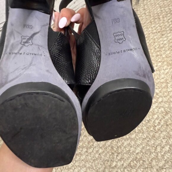 Donald J. Pliner Black Strappy Sandals heels size 6.5 - Picture 5 of 10